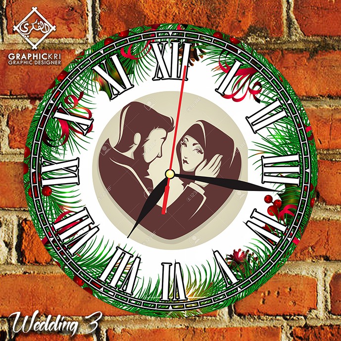 Kado Pernikahan - Wedding - Anniversary Custom - Jam Dinding Unik - Wedding 3