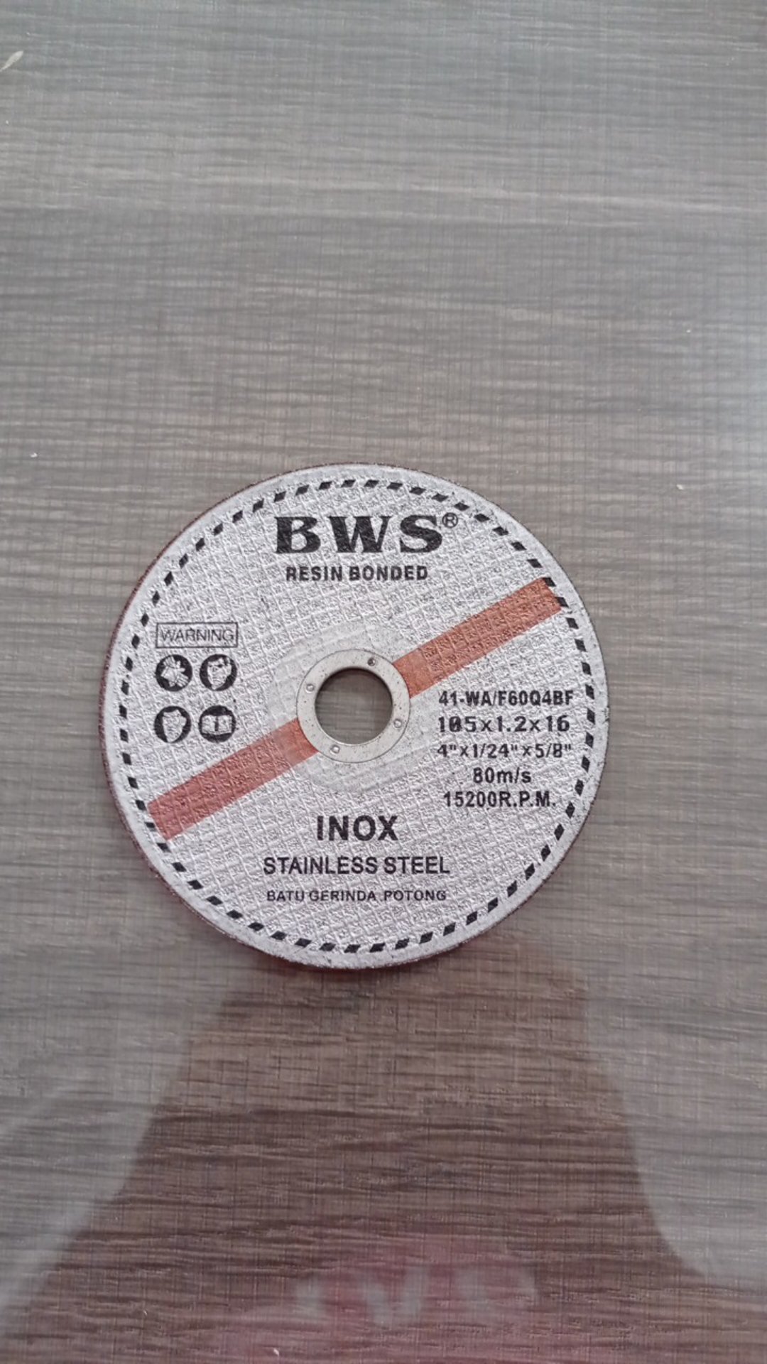 Batu Gerinda Potong Besi Bws 4x1,2x16 Merah