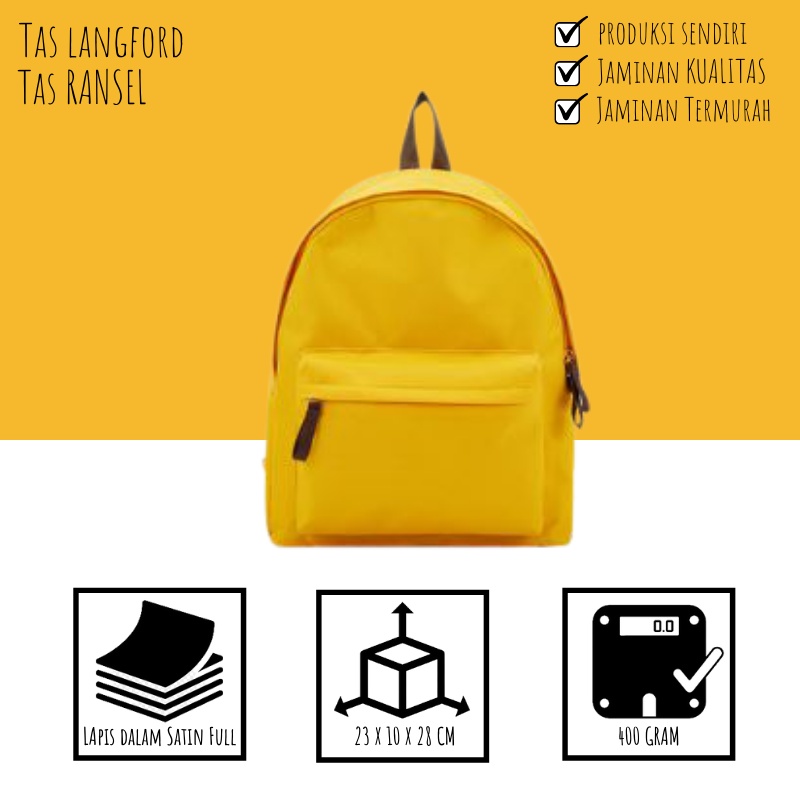 Tas Ransel - Mini Backpack Punggung Bahu Polos Sekolah Travelling Anak Remaja Kekinian Model Fashion Terbaru Korea Simple Elegan Casual Perempuan Wanita Cewek