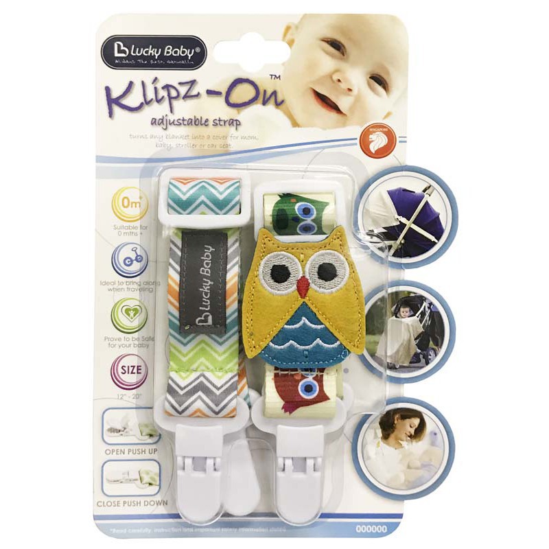 Lucky Baby Klipz On Adjustable Strap - Owl