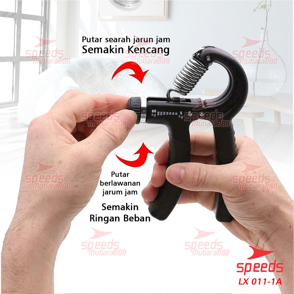 SPEEDS Handgrip Hand Grip Alat Bantu Fitness Otot Lengan Portable 5-60 kg LX 011-1-4
