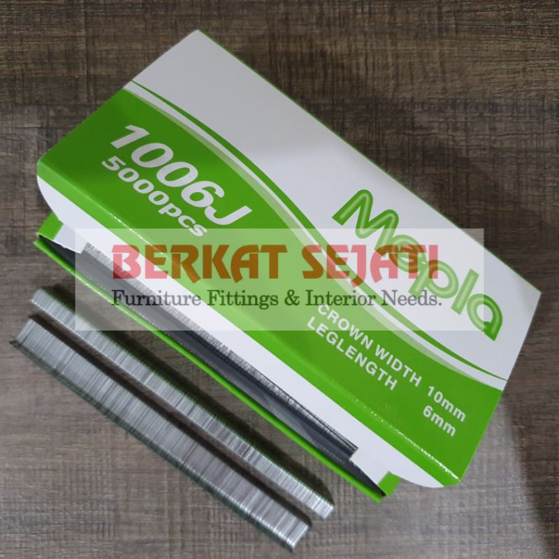 MEPLA isi Staples Tembak Angin 1006J / 1006 J / 6 MM / 6MM / Lebar 10mm x Panjang 6mm