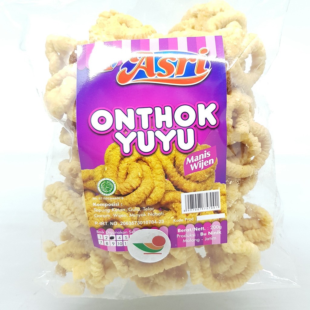 

ASRI ONTHOK YUYU MANIS WIJEN 200gr | KUE KERING UNTHUK PERTOLO ONTOK