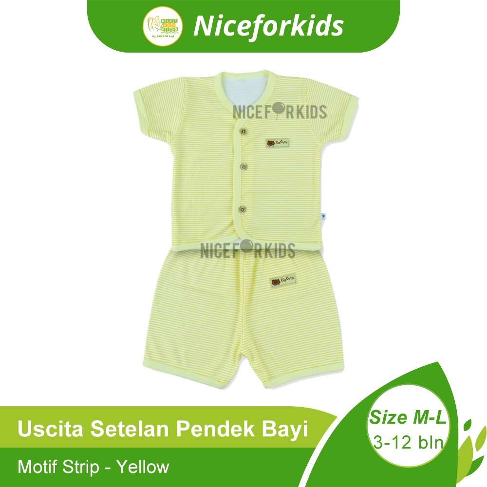 Setelan Pendek Strip Uscita / Setelan Kaos Anak