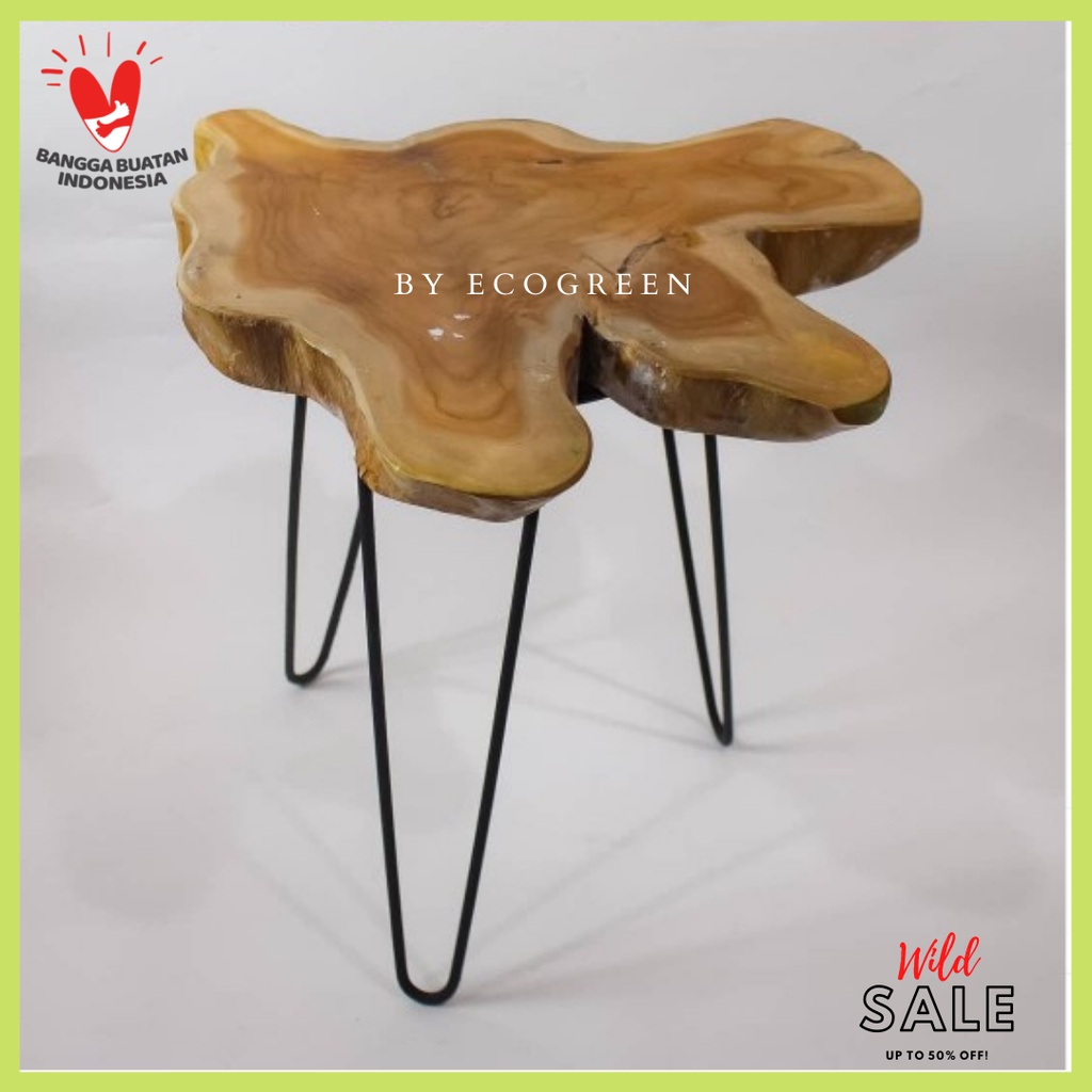 Meja Samping Minimalis - Meja Rustic - Meja Jati - Side table Taek Wood Premium Handmade W002