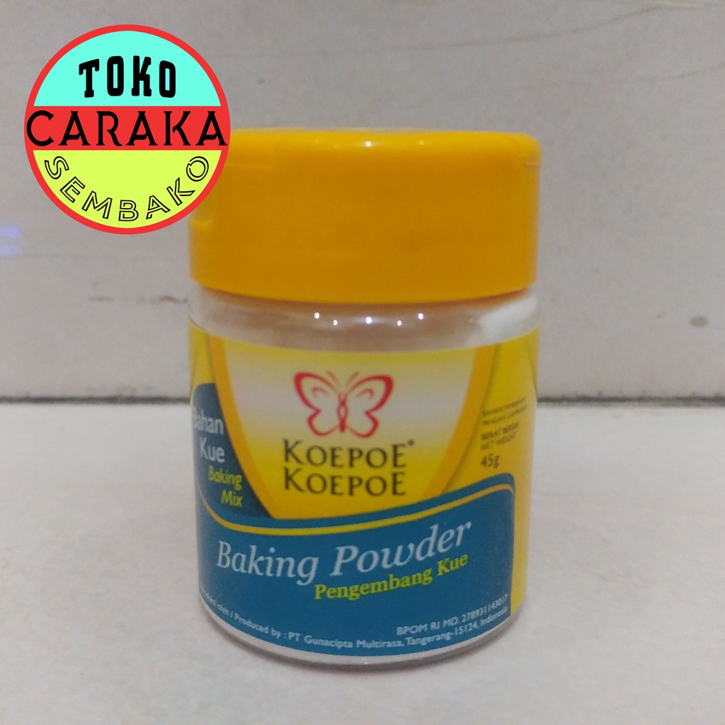 

Baking Powder Koepoe Koepoe 45g - Beking Kupu Kupu - Pengembang Kue