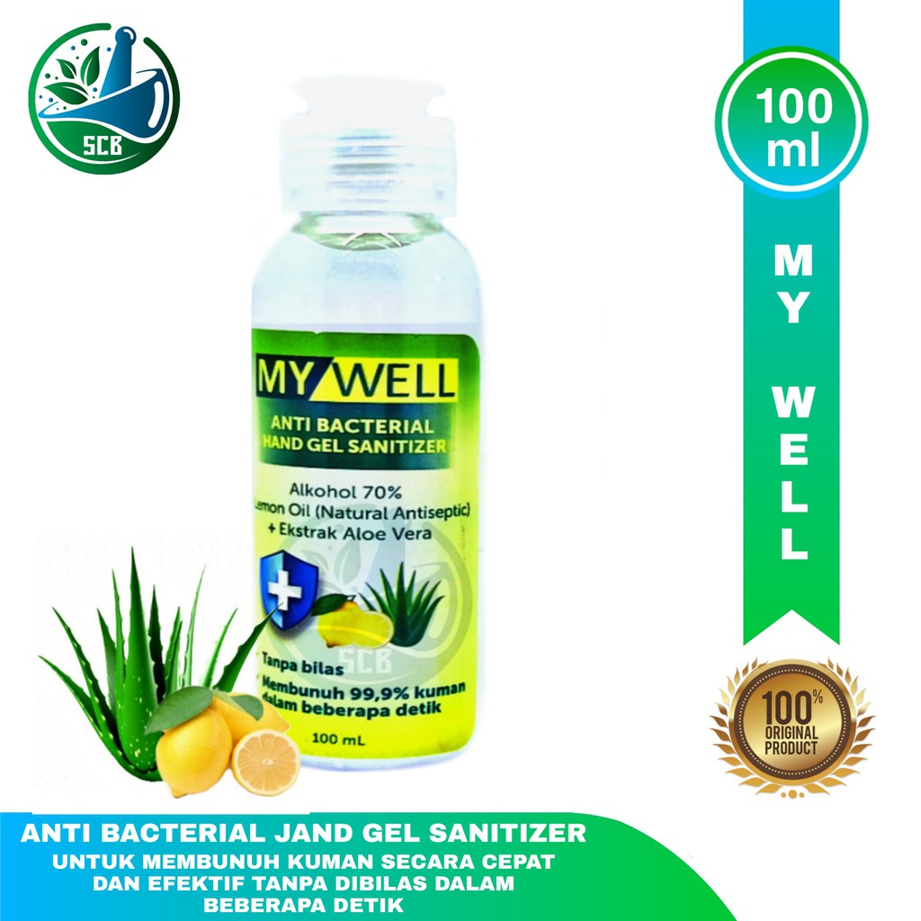 My Well - Anti Bacterial Hand Gel Sanitizer - 100 mL