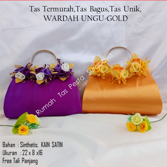 PAKET TAS PESTA WARDAH MODEL CLUTH DAN SELEMPANG , 2 TAS ONGKIR 1KG  TAS TERLARIS