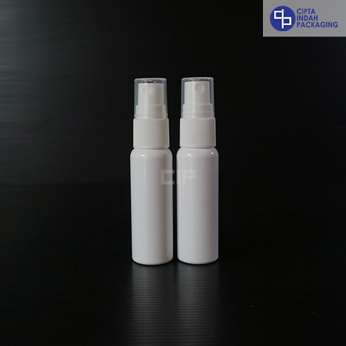 Botol Spray 30ml Putih - Tutup Putih