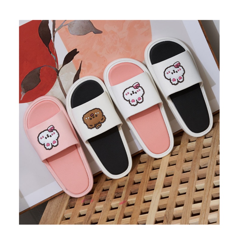 Gobra ♕ SA016 Sandal Empuk Eva Rumah Motif Bear Kelinci Sendal Ringan Santai Empuk Import Murah