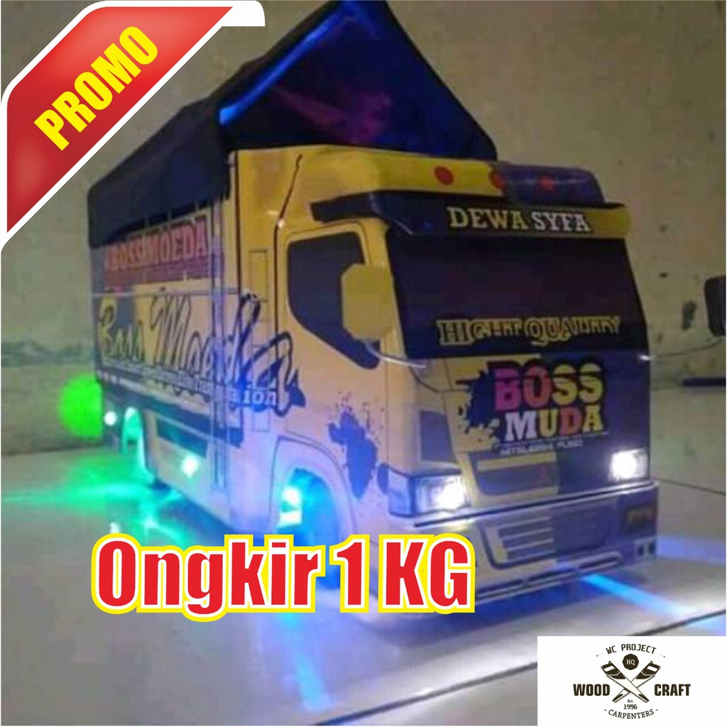 Miniatur Truk Oleng Canter Mitsubishi Hino Isuzu Trailer Fuso