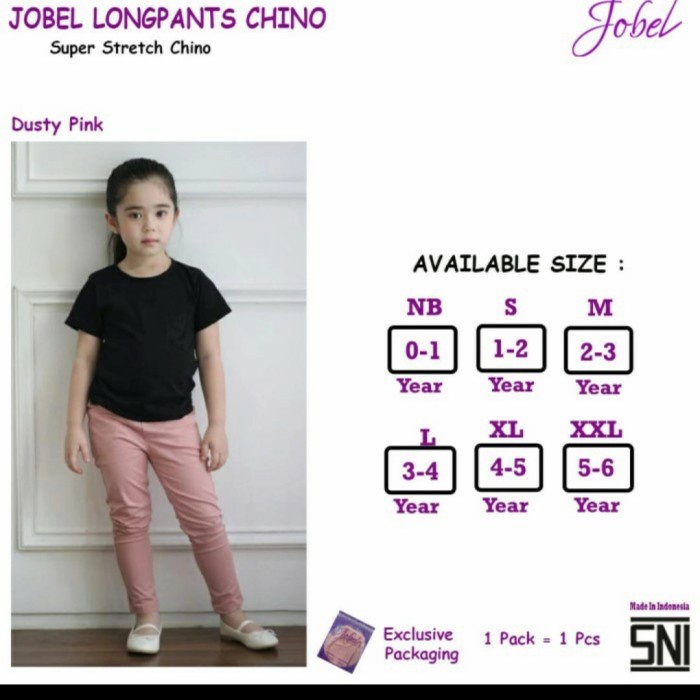 JOBEL Long Pants Chino Celana Panjang Anak Laki Laki dan Perempuan 1-6 Tahun Longpants