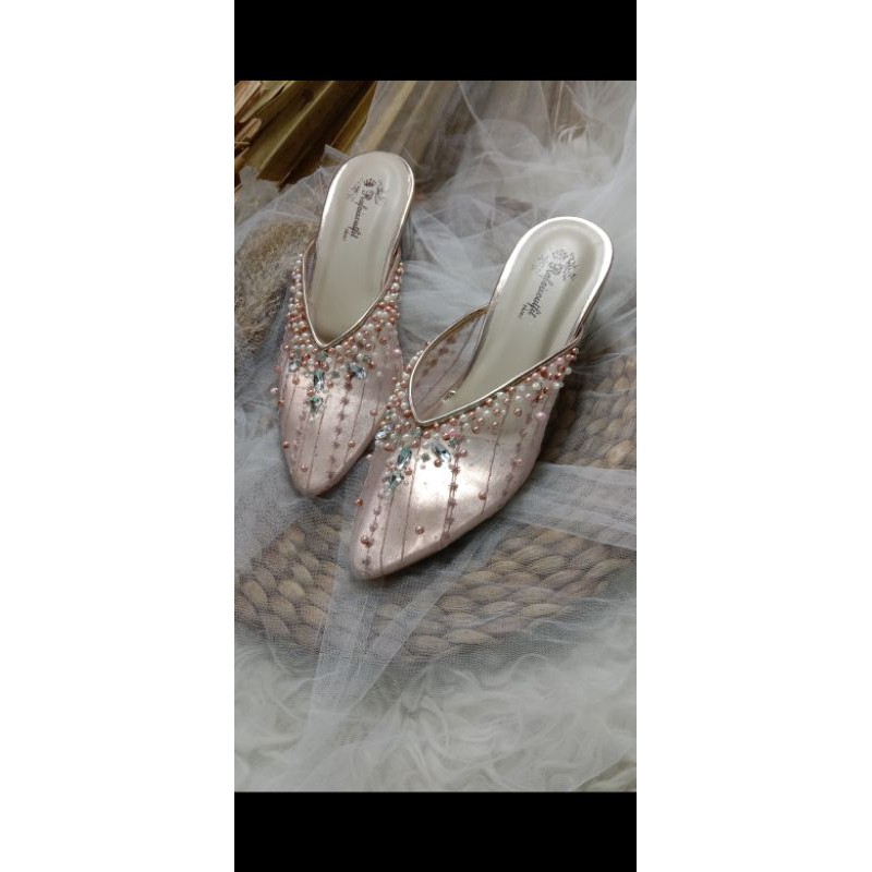 sepatu Yohanda diamont Mutiara Rosegold sepatu wanita 5cm hak kacasep