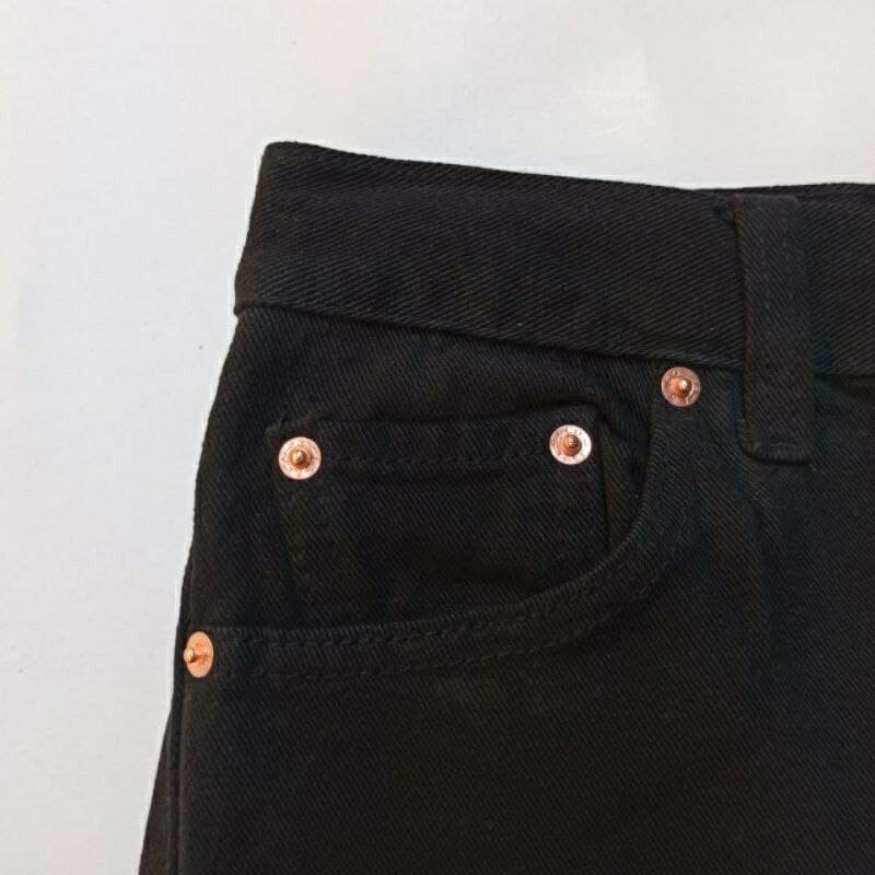 CELANA JEANS PRIA HITAM STANDAR CELANA PANJANG LAKI LAKI REGULER FIT BLACK PEKAT CELANA JINS PRIA HITAM