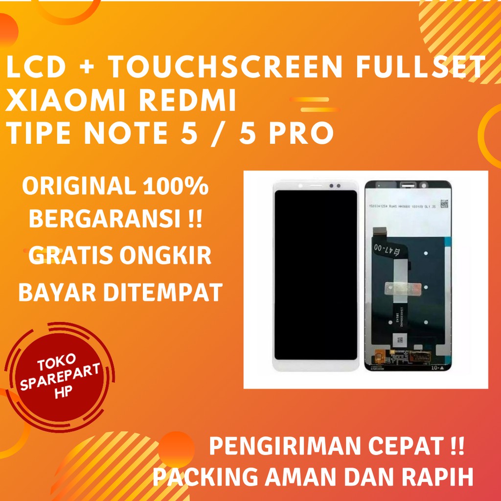 Layar Lcd Original Xiaomi Redmi Note 5 Pro / Not 5 Pro Fullset + Touchscreen Full set Ori OLED/OEM