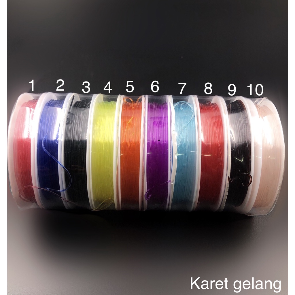 Benang Karet gelang(Crytal String)/benang karet bening ukuran 0.8 mm Merk Diamond