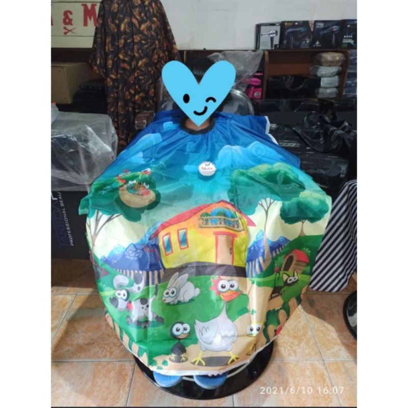 kip anak / kain potong rambut anak ready
