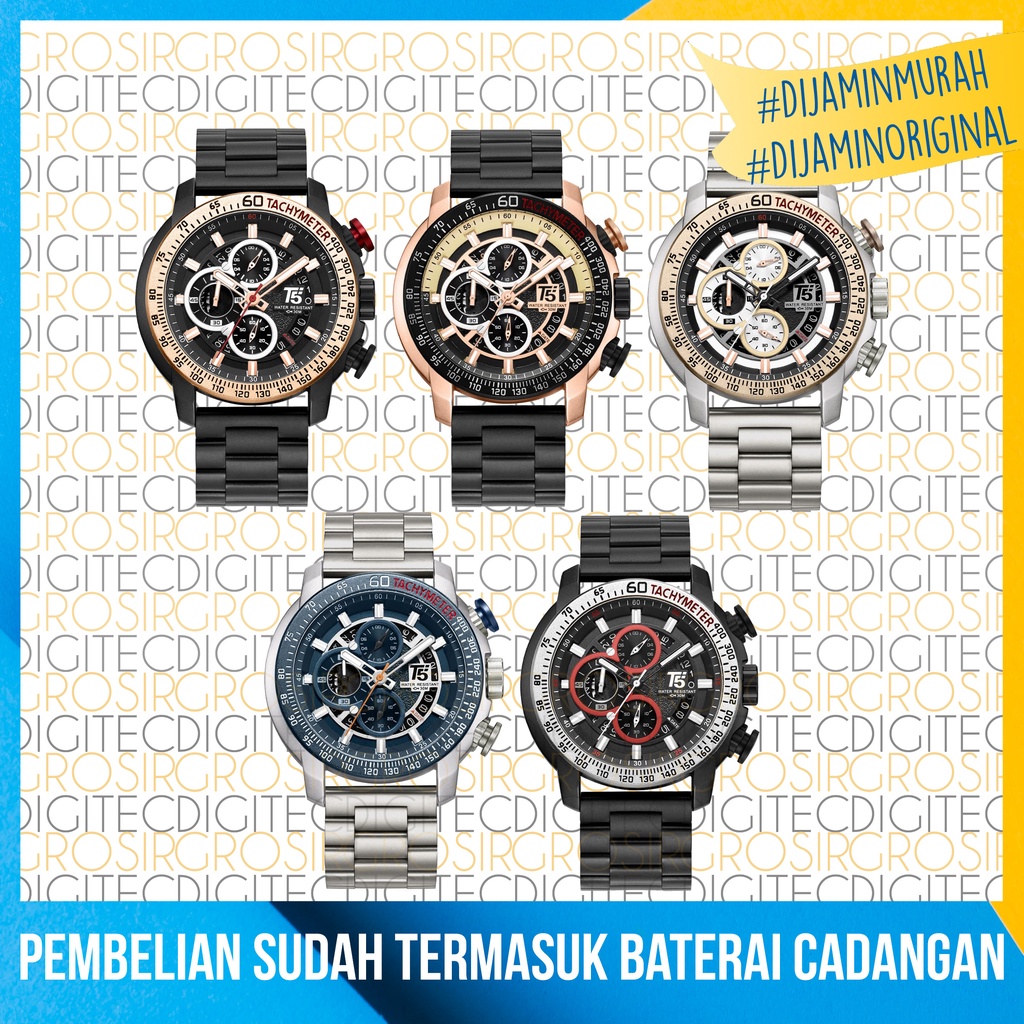 Jam Tangan T5 H 3710G Original Dan Anti Air Jam Tangan Pria