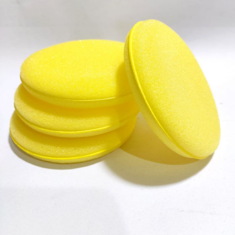 Applicator Pad Flat Busa Poles Model Rata untuk Waxing Mobil Motor Sponge Applicator