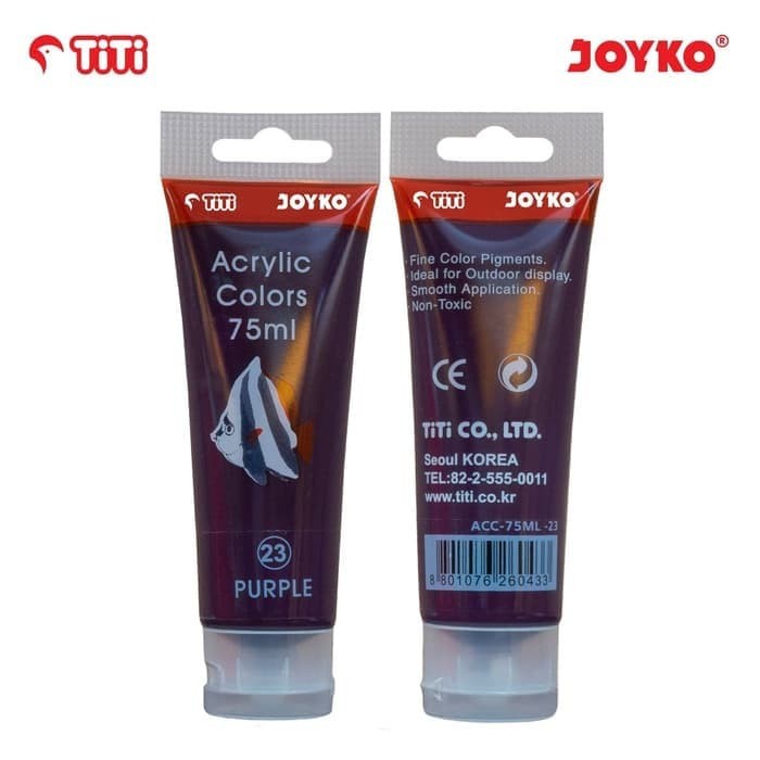 

Acrylic Color Cat Akrilik Joyko TiTi ACC-75ML-23 Purple Color Warna