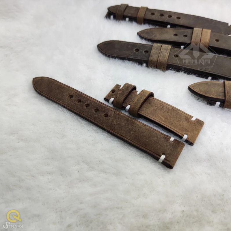 New Update Produk 2025 Tali jam tangan kulit sapi crazy horse vintage / kulit Crazy horse vintage / strap jam tangan vintage klasik antik