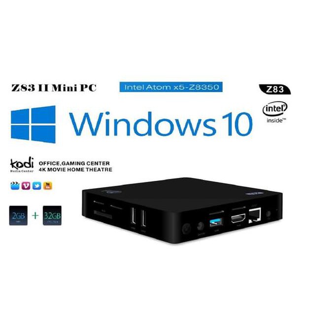 MINI PC Z83 II Intel Atom x5-Z8350 2GB RAM 32GB ROM TV Box WIndows 10