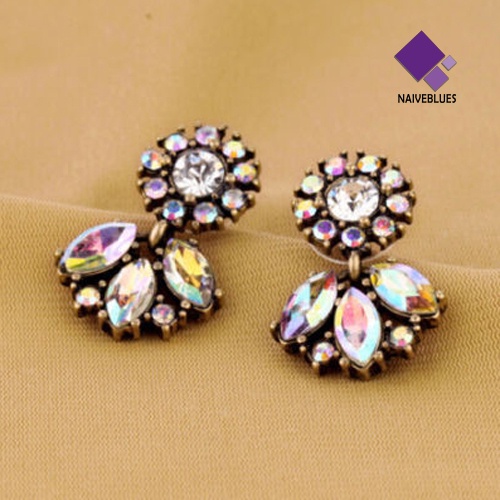 Anting Stud Desain Bunga Gaya Vintage Bohemian Untuk Wanita