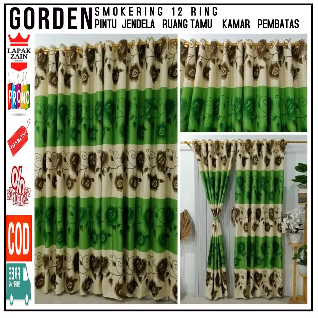 GORDEN PINTU JENDELA SMOKERING 12 LUBANG GORDEN JENDELA KORDEN MOTIF KARAKTER BISA COD