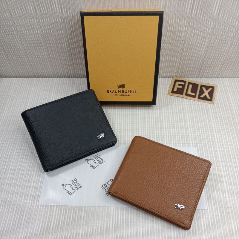 NEW !! Dompet pria Braun buffel logo kulit sapi asli