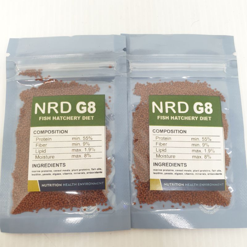 pelet NRD G8 800micron 5gr netto makanan ikan cupang guppy dll