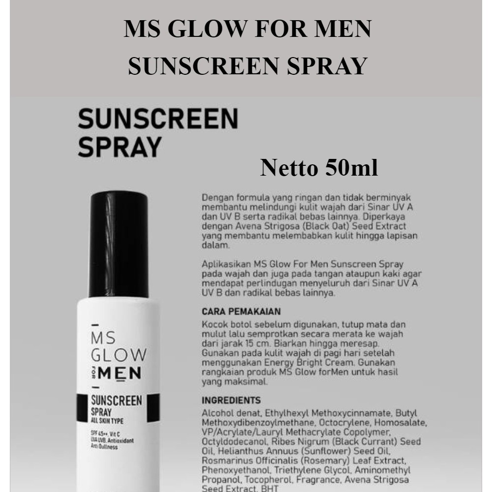 SUNCREEN MS GLOW MEN TERMURAH