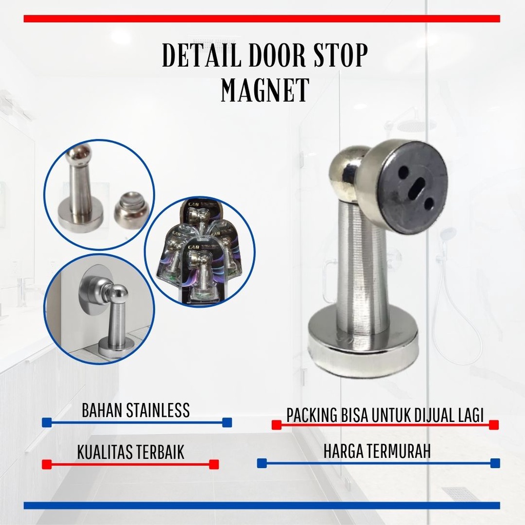 Door Stopper / Penahan Pintu Rumah / Door Stopper / Magnet Stainless