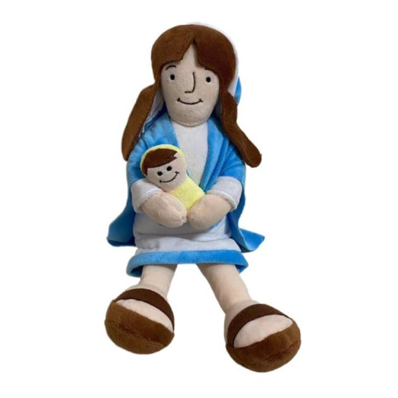 2pcs Jesus Virgin Mary Plush Doll Christian Savior Cute Children's Toy Birthday Gift