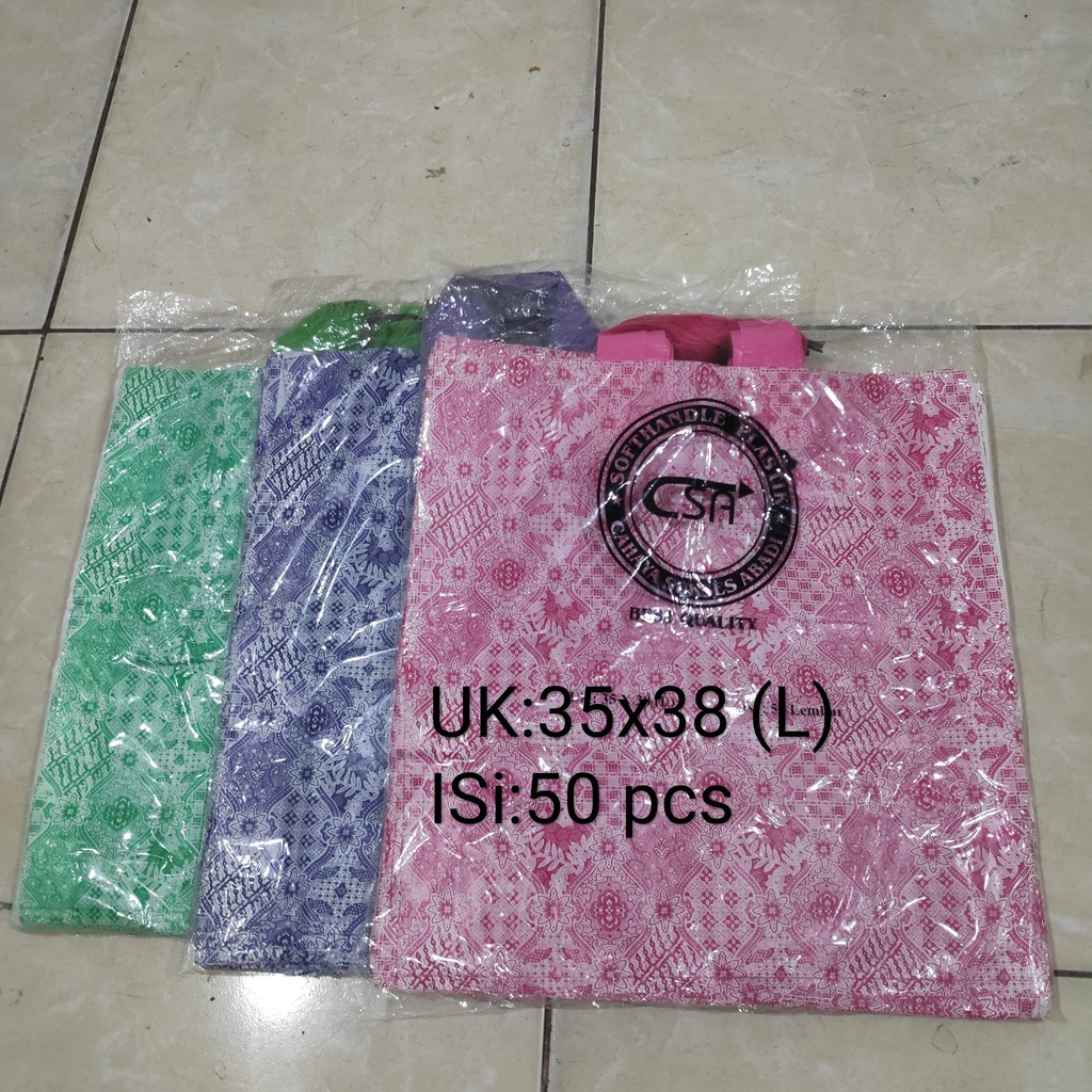 Plastik Softhandle | Kantong Softhandle - Kantong plastik - Kantong Baju uk 35x38cm