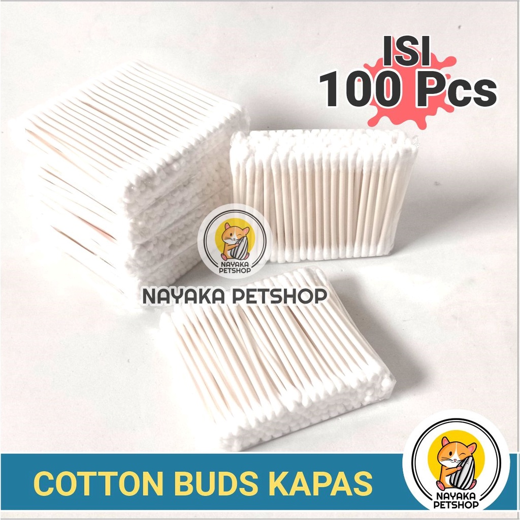 Cotton Buds Bud Korek Telinga Kucing Pembersih Kuping Korekan Anjing Kelinci Hewan