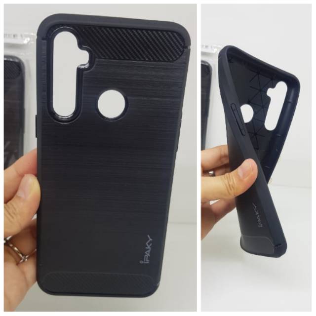 iPaky Carbon Realme 5 6.5 inch Soft Case Realme 5 Slim Fit Carbon Realme 5 ANTI MELAR