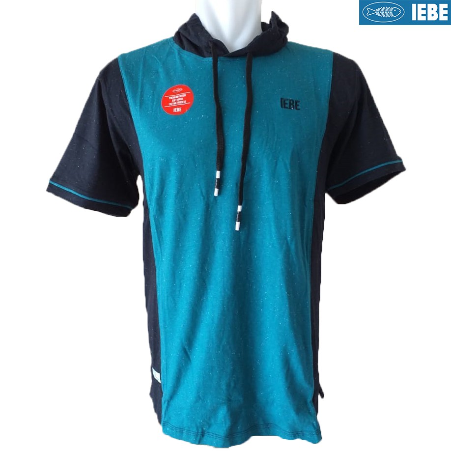 

IEBE Kaos Lengan Pendek Pria Casual Hoodie L1OI8005