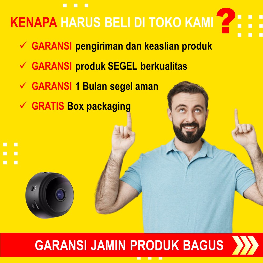 KAMERA CCTV MINI TERSEMBUNYI TANPA KABEL WIFI CAMERA PENGINTAI KECIL WIRELESS SPYCAM SPY HIDDEN CAMERA IP CAM MURAH TERHUBUNG HP PORTABLE PENGINTIP MATA2 JS115