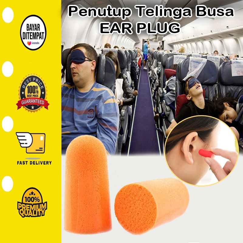 [BISA COD] Penutup Telinga Busa EAR PLUG Sumpelan Penyumbat Kuping Earplug Pelindung Telinga (Random)