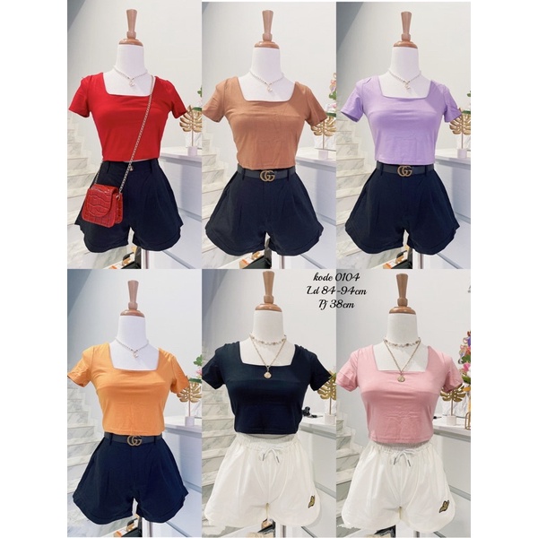 croptop square wanita polos rayon import murah.luxia croptop polos.atasan crop murah,kaos croptop murah.leher squarecroptop