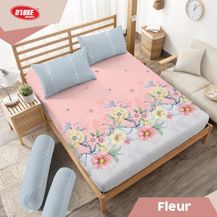 Termurah Sprei Uk. 180x200 Bantal 4 Kintakun Deluxe - Fleur GwndnNFajzwjn