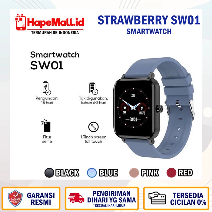 STRAWBERRY SW01 SMARTWATCH GARANSI RESMI TERMURAH