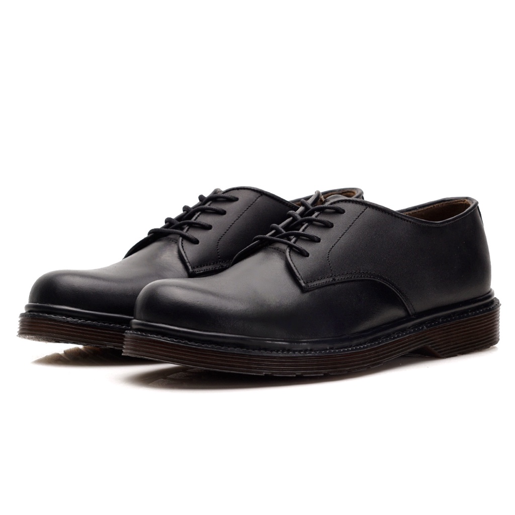 ALVA BLACK (KULIT ASLI) |ManNeedMe x Kenzio| Sepatu Pantofel Pria Derby Shoes Formal ORIGINAL