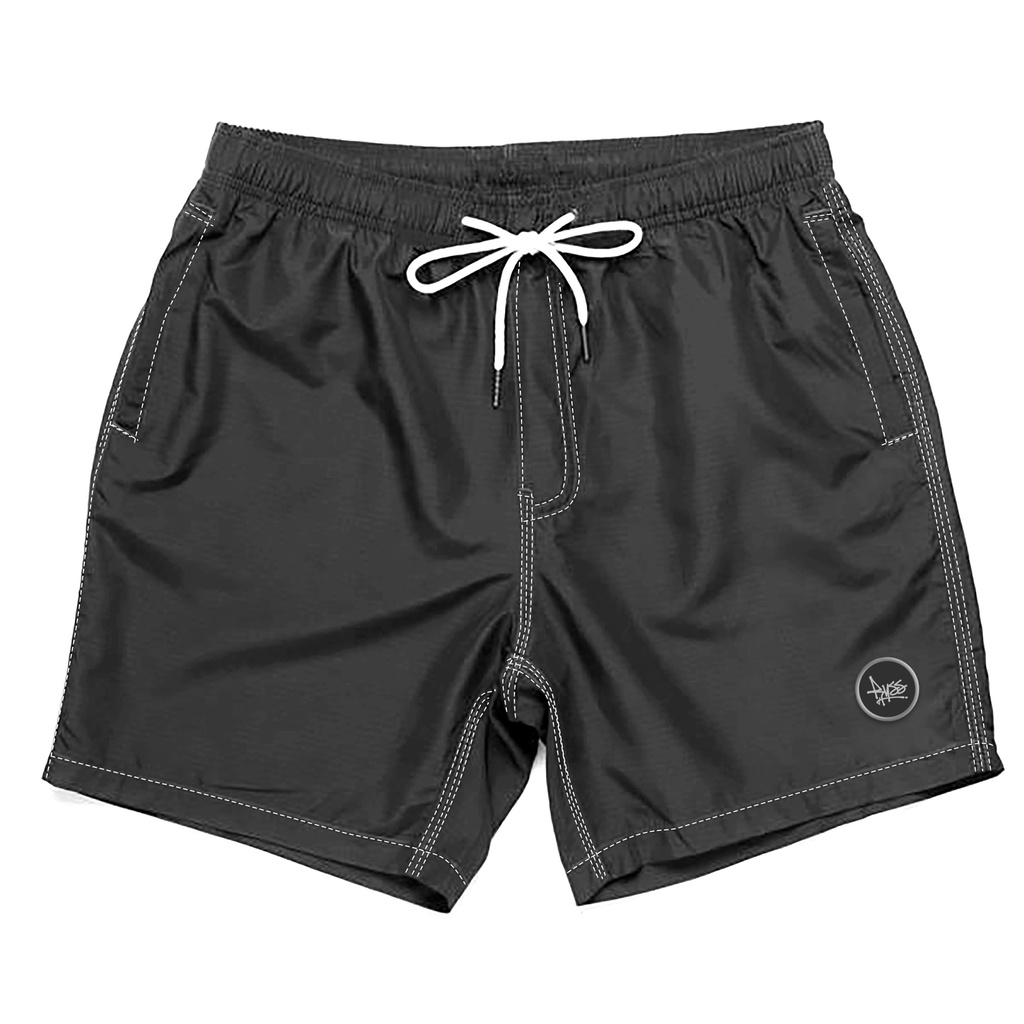 Russ Boardshort Celana Pendek Pria Parasut Rown Black ( Up To Big Size )