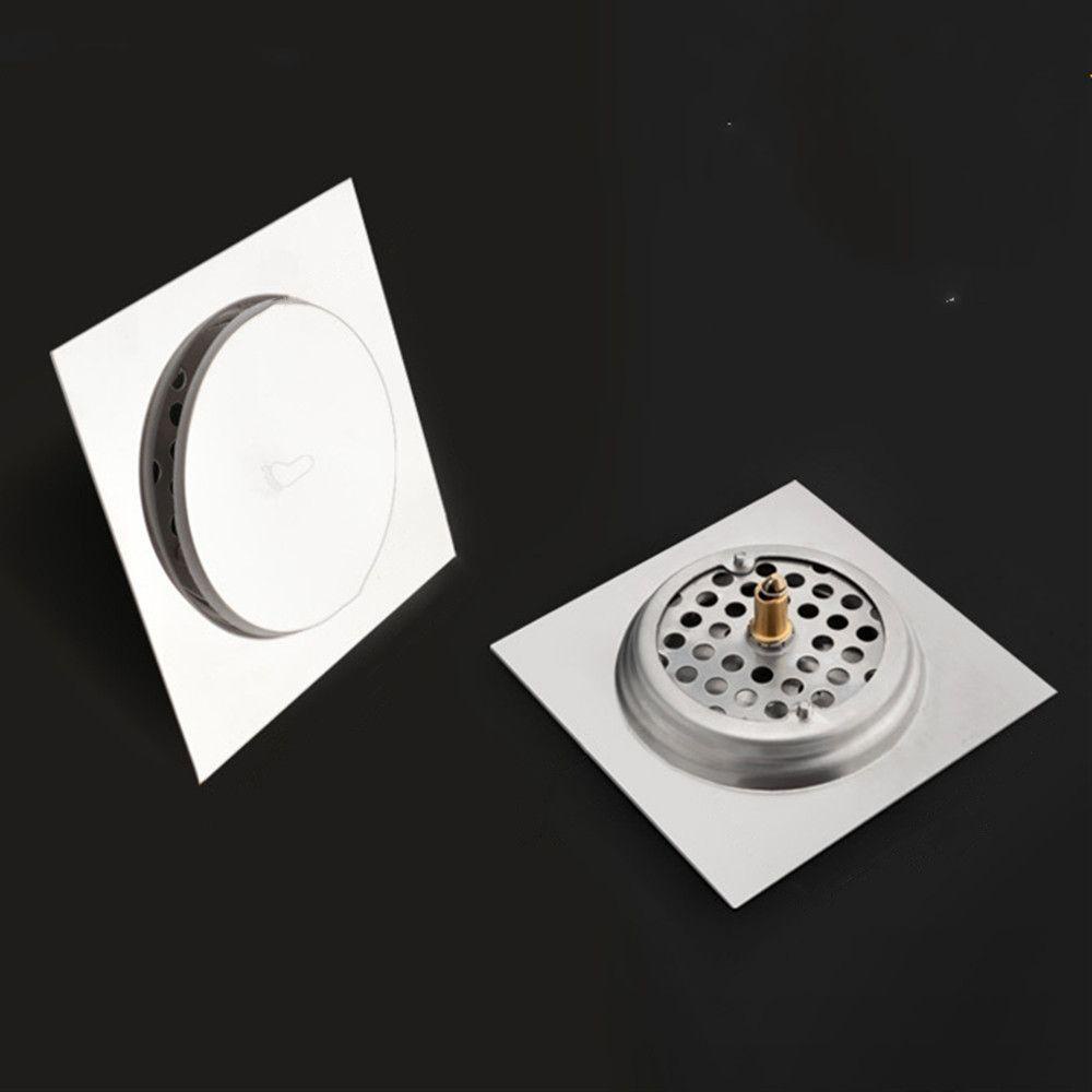 Populer Bounce type floor drain Bathroom Tool Stainless Aksesoris Kamar Mandi Penutup Saluran Air Colander Shower drain Cover Foot-Oprated floor drain