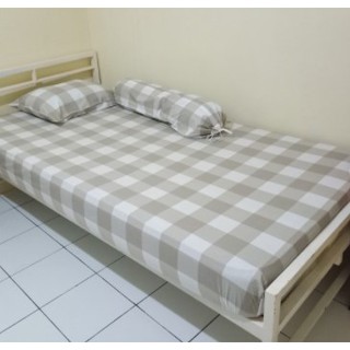Sprei Aesthetic ala Korea katun lokal motif emily khaki uk Sprei Aesthetic ala Korea katun lokal motif emily khaki uk