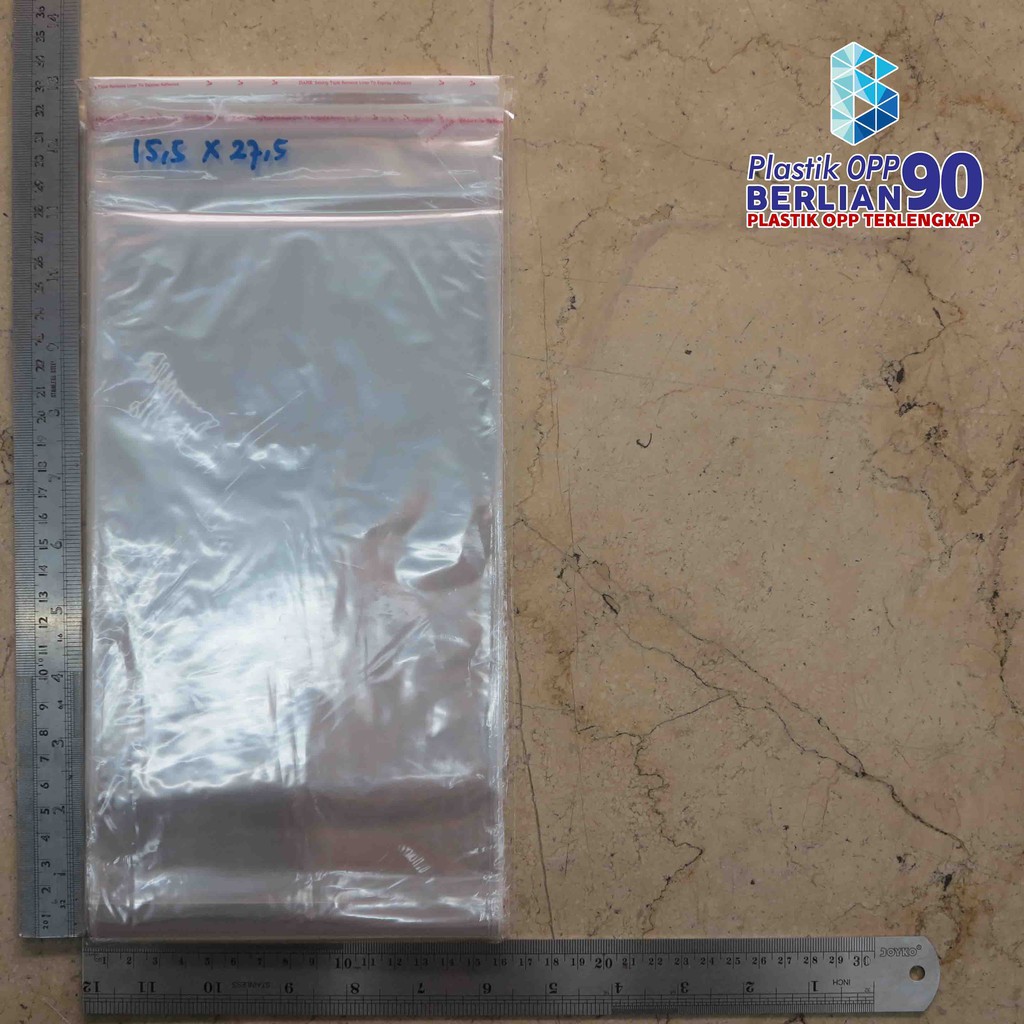 

PLASTIK OPP 15,5 X 27,5 CM 20 MIC / PLASTIK BUKU / PLASTIK KAIN