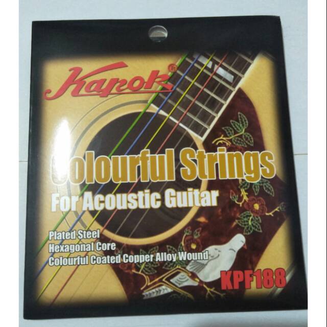 Senar / talii gitar kapok KPF188 colourful strings original