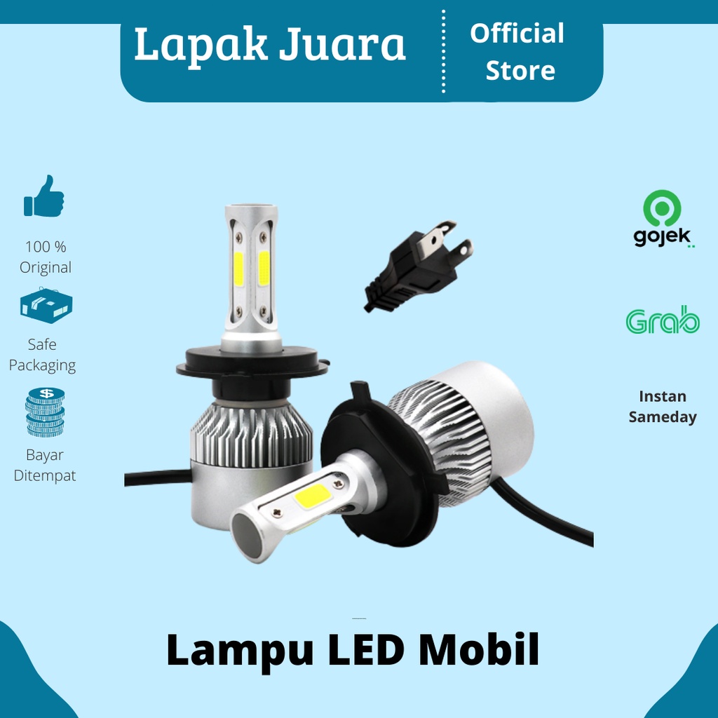 Lampu Led | Lampu Led Mobil | Lampu Led Mobil H4 Super Terang | TaffLED Lampu Mobil Headlight LED H4