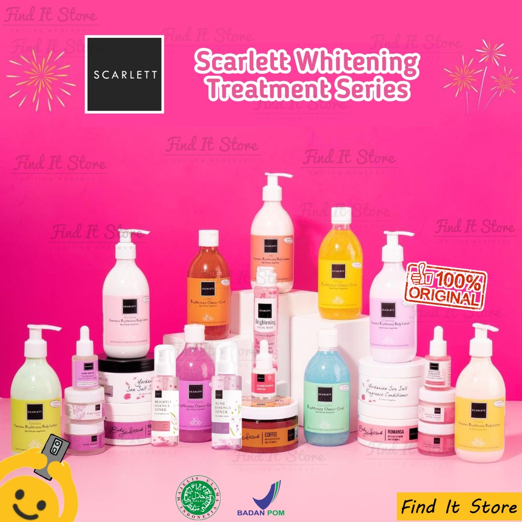 Scarlett Whitening Brightening Body Lotion | Shower Scrub | Serum | Facial wash | Cream Day Night